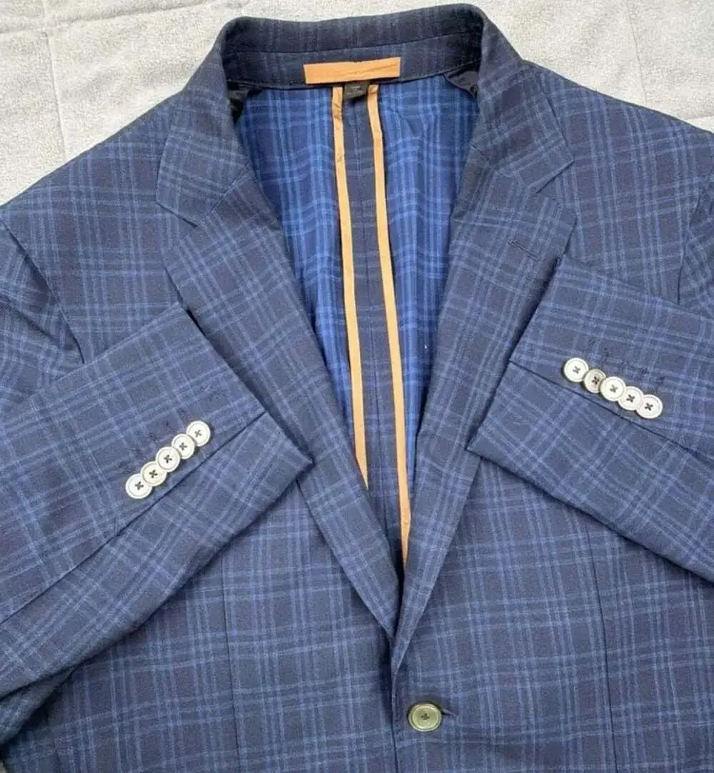 BOSS Hugo Boss T-Heston-224 Luxury Performance Blue Plaid Sport Coat
